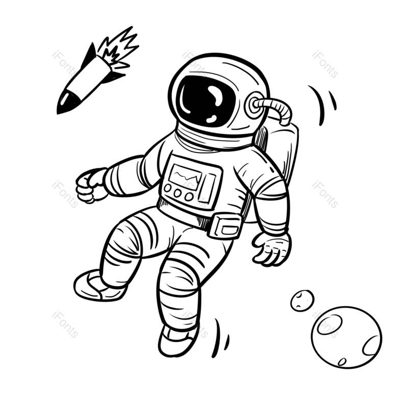 线条图片,月球元素,宇宙PNG,免抠素材